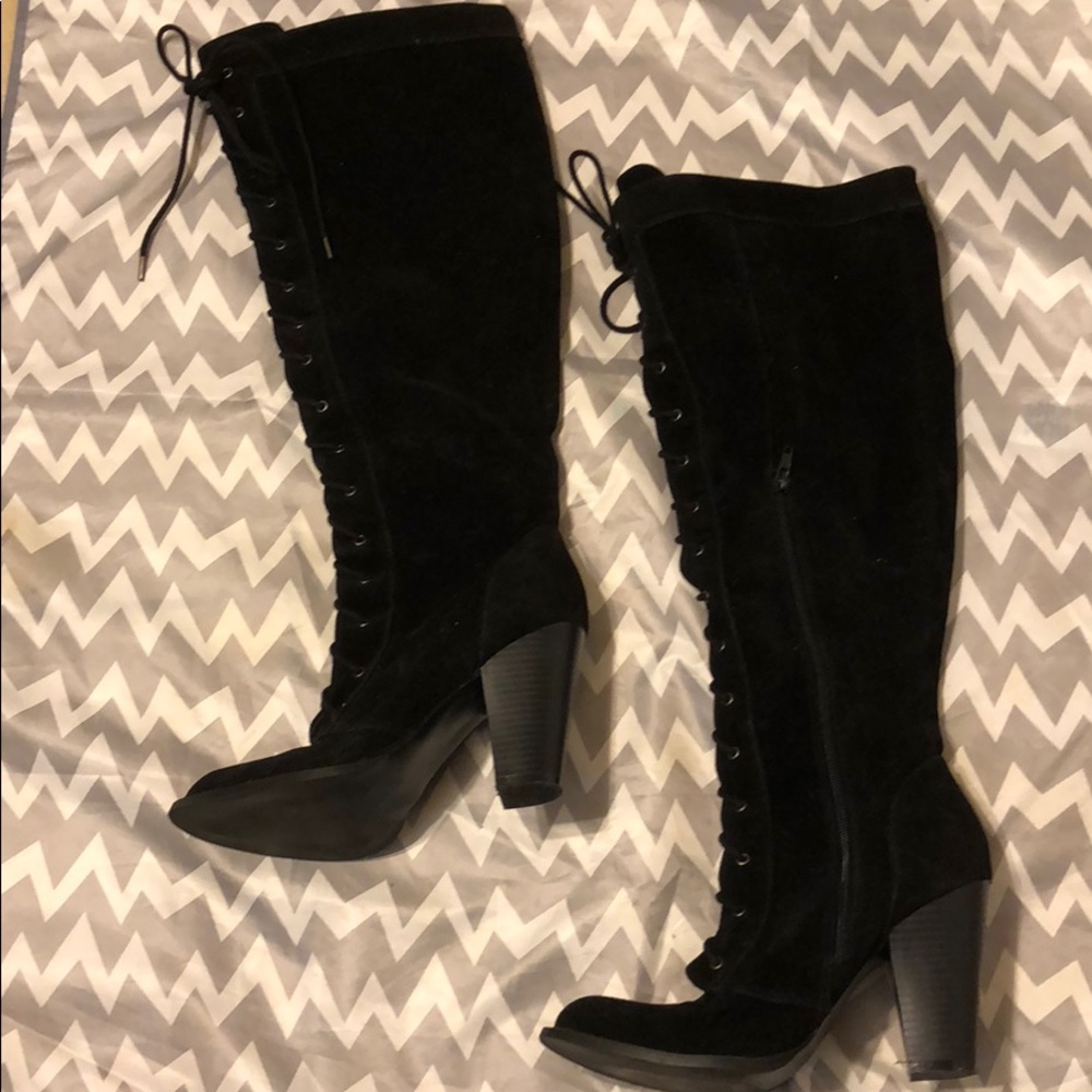 Knee high black boots